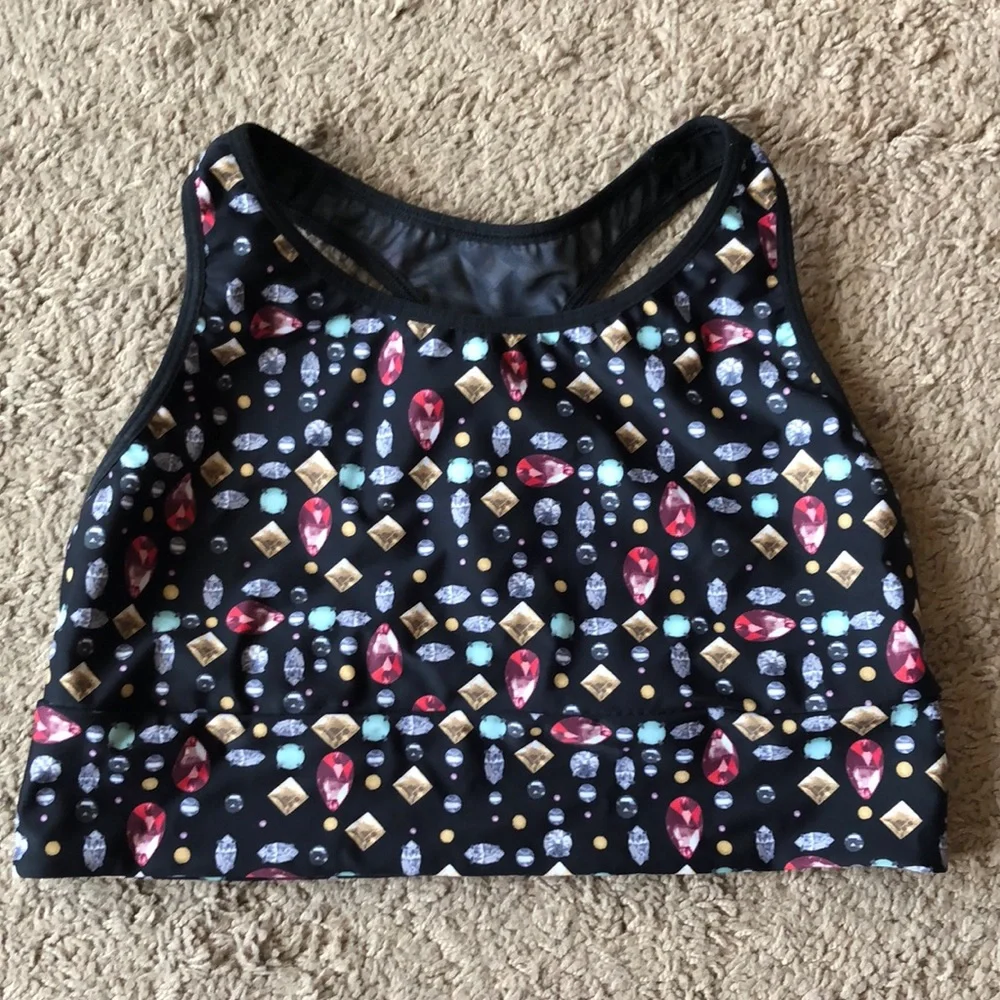 Victoria’s Secret Sport Gemstone Black Red Blue Yellow Sports Bra